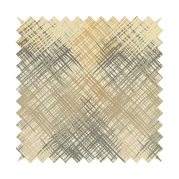 Milano Collection Grey Cream Colours In Abstract Pattern Chenille Furnishing Fabric CTR-172 - Roman Blinds