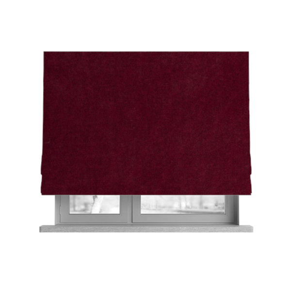 Petra Herringbone Velvet Water Repellent Red Upholstery Fabric CTR-1721 - Roman Blinds