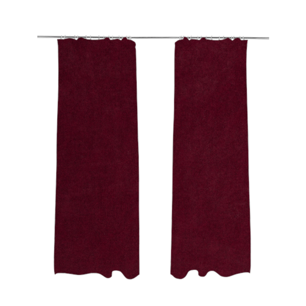 Petra Herringbone Velvet Water Repellent Red Upholstery Fabric CTR-1721 - Made To Measure Curtains