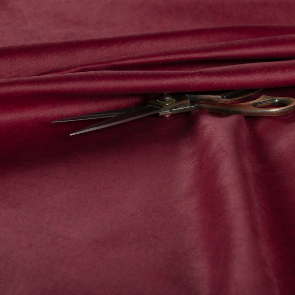 Petra Herringbone Velvet Water Repellent Red Upholstery Fabric CTR-1721 - Made To Measure Curtains