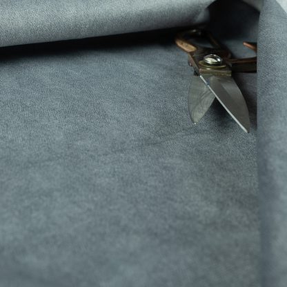 Petra Herringbone Velvet Water Repellent Silver Upholstery Fabric CTR-1726 - Made To Measure Curtains