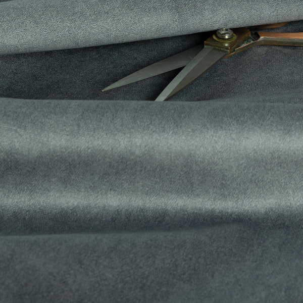 Petra Herringbone Velvet Water Repellent Silver Upholstery Fabric CTR-1728 - Made To Measure Curtains