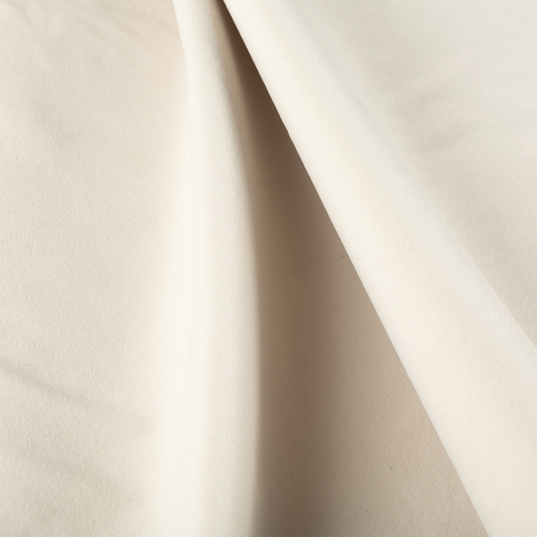 Peru Moleskin Plain Velvet Water Repellent Treated Material White Colour Upholstery Fabric CTR-1732 - Made To Measure Curtains