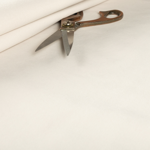 Peru Moleskin Plain Velvet Water Repellent Treated Material White Colour Upholstery Fabric CTR-1732 - Roman Blinds