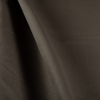 Peru Moleskin Plain Velvet Water Repellent Treated Material Brown Colour Upholstery Fabric CTR-1735 - Roman Blinds