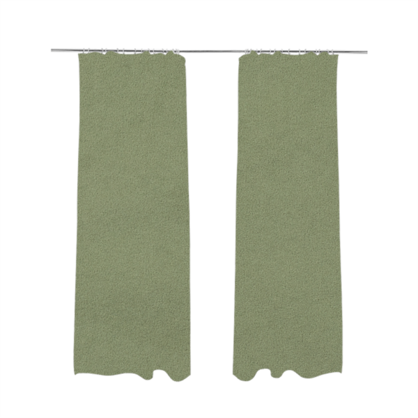 Peru Moleskin Plain Velvet Water Repellent Treated Material Nature Green Colour Upholstery Fabric CTR-1736 - Made To Measure Curtains