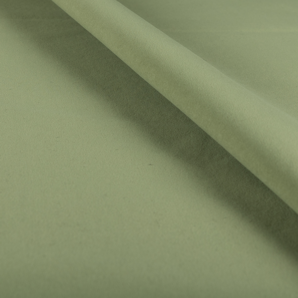 Peru Moleskin Plain Velvet Water Repellent Treated Material Nature Green Colour Upholstery Fabric CTR-1736 - Roman Blinds