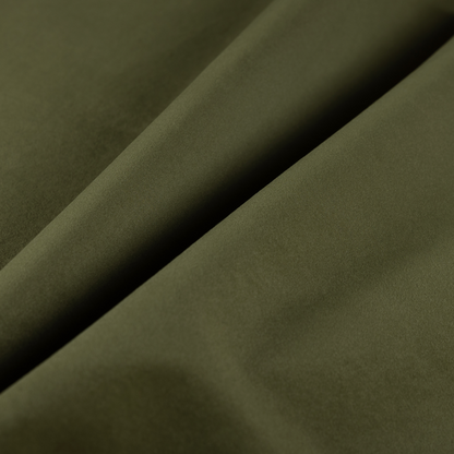 Peru Moleskin Plain Velvet Water Repellent Treated Material Green Colour Upholstery Fabric CTR-1737 - Roman Blinds