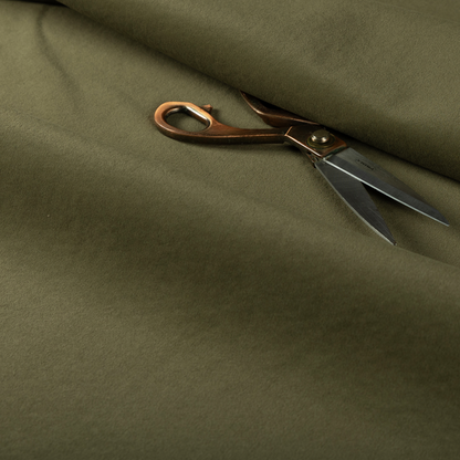 Peru Moleskin Plain Velvet Water Repellent Treated Material Green Colour Upholstery Fabric CTR-1737 - Made To Measure Curtains