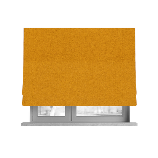 Peru Moleskin Plain Velvet Water Repellent Treated Material Golden Yellow Colour Upholstery Fabric CTR-1738 - Roman Blinds