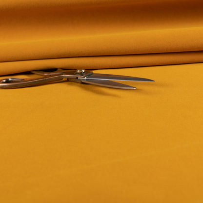 Peru Moleskin Plain Velvet Water Repellent Treated Material Golden Yellow Colour Upholstery Fabric CTR-1738