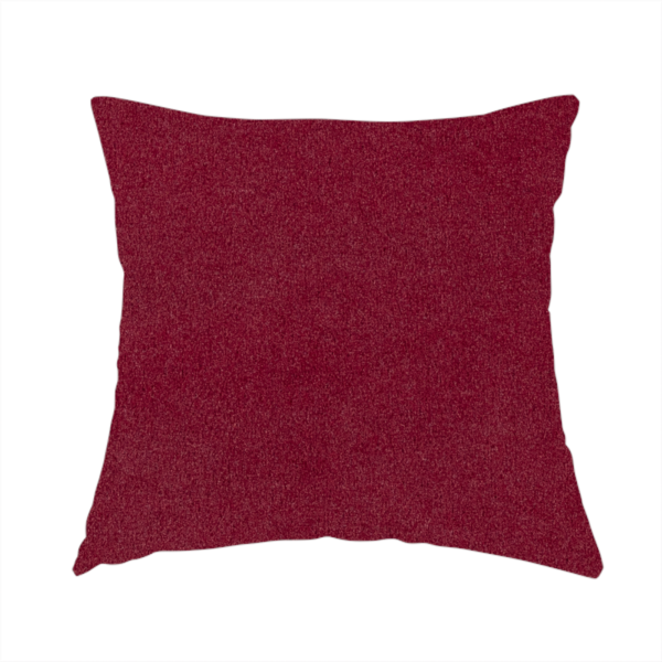 Peru Moleskin Plain Velvet Water Repellent Treated Material Ruby Red Colour Upholstery Fabric CTR-1739 - Handmade Cushions