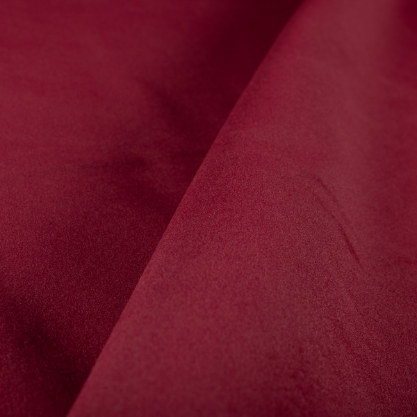 Peru Moleskin Plain Velvet Water Repellent Treated Material Ruby Red Colour Upholstery Fabric CTR-1739 - Roman Blinds