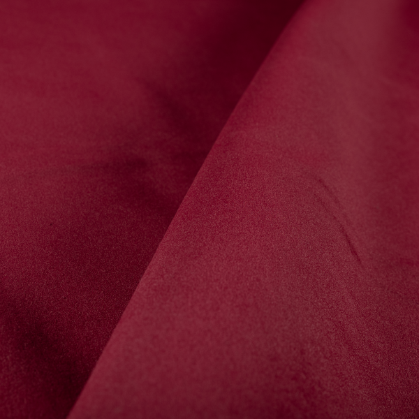 Peru Moleskin Plain Velvet Water Repellent Treated Material Ruby Red Colour Upholstery Fabric CTR-1739 - Made To Measure Curtains