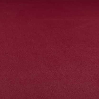 Peru Moleskin Plain Velvet Water Repellent Treated Material Ruby Red Colour Upholstery Fabric CTR-1739 - Made To Measure Curtains