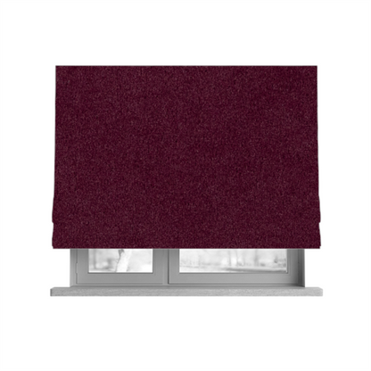 Peru Moleskin Plain Velvet Water Repellent Treated Material Plum Purple Colour Upholstery Fabric CTR-1740 - Roman Blinds