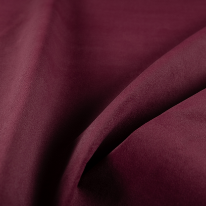 Peru Moleskin Plain Velvet Water Repellent Treated Material Plum Purple Colour Upholstery Fabric CTR-1740 - Roman Blinds