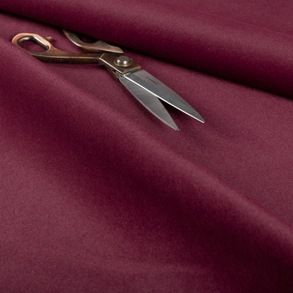 Peru Moleskin Plain Velvet Water Repellent Treated Material Plum Purple Colour Upholstery Fabric CTR-1740 - Roman Blinds