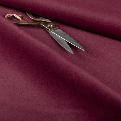 Peru Moleskin Plain Velvet Water Repellent Treated Material Plum Purple Colour Upholstery Fabric CTR-1740 - Made To Measure Curtains