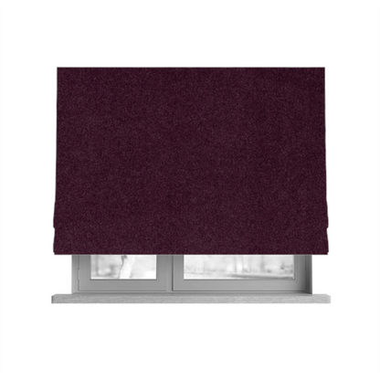 Peru Moleskin Plain Velvet Water Repellent Treated Material Wine Purple Colour Upholstery Fabric CTR-1741 - Roman Blinds