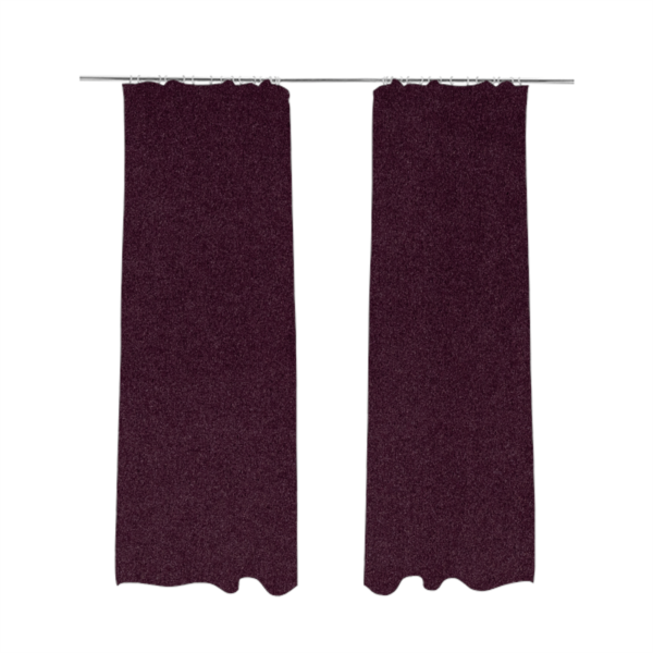 Peru Moleskin Plain Velvet Water Repellent Treated Material Wine Purple Colour Upholstery Fabric CTR-1741 - Made To Measure Curtains