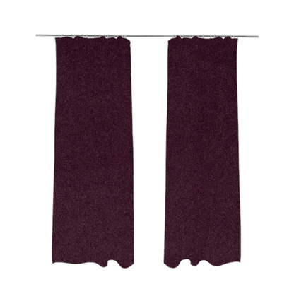 Peru Moleskin Plain Velvet Water Repellent Treated Material Wine Purple Colour Upholstery Fabric CTR-1741 - Made To Measure Curtains