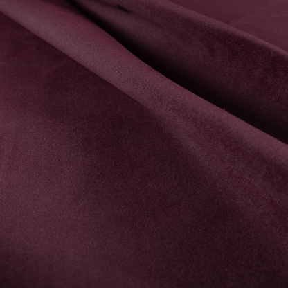 Peru Moleskin Plain Velvet Water Repellent Treated Material Wine Purple Colour Upholstery Fabric CTR-1741 - Roman Blinds