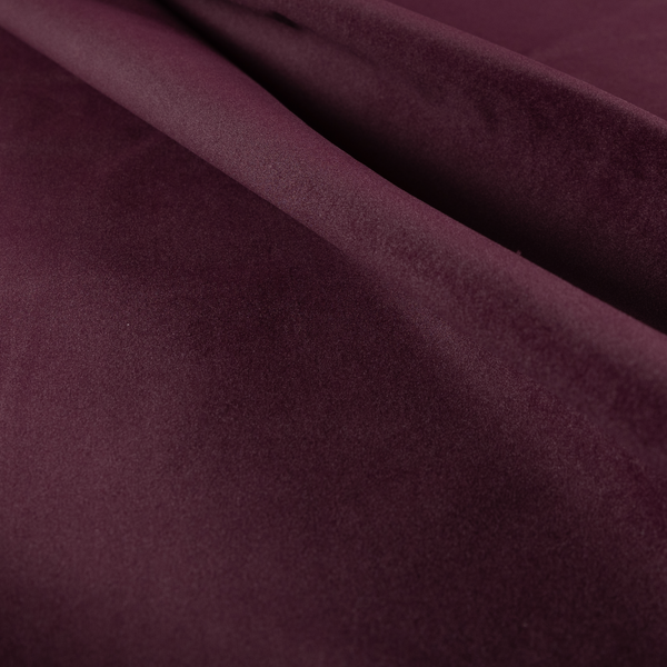 Peru Moleskin Plain Velvet Water Repellent Treated Material Wine Purple Colour Upholstery Fabric CTR-1741