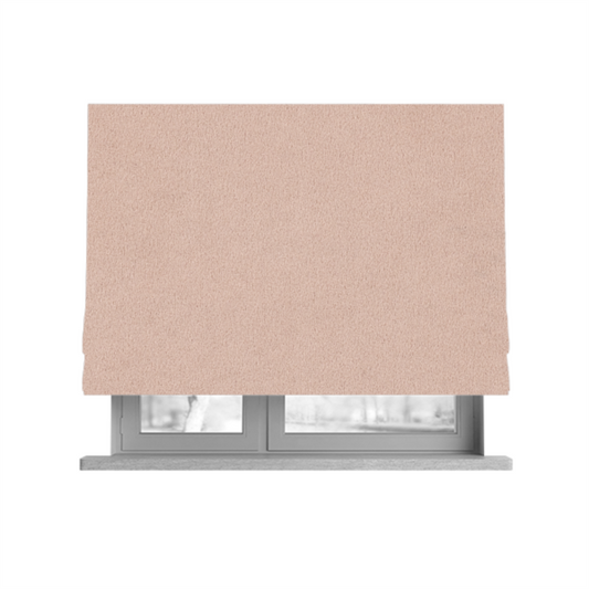Peru Moleskin Plain Velvet Water Repellent Treated Material Blush Pink Colour Upholstery Fabric CTR-1742 - Roman Blinds