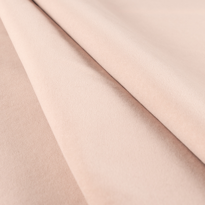 Peru Moleskin Plain Velvet Water Repellent Treated Material Blush Pink Colour Upholstery Fabric CTR-1742 - Roman Blinds