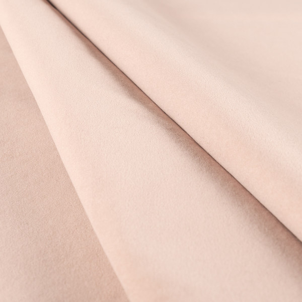 Peru Moleskin Plain Velvet Water Repellent Treated Material Blush Pink Colour Upholstery Fabric CTR-1742 - Made To Measure Curtains