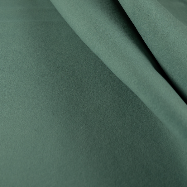 Peru Moleskin Plain Velvet Water Repellent Treated Material Teal Blue Colour Upholstery Fabric CTR-1744 - Roman Blinds