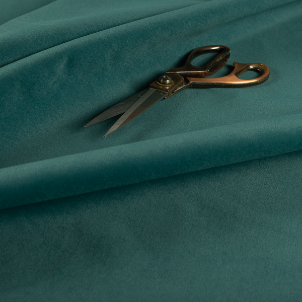 Peru Moleskin Plain Velvet Water Repellent Treated Material Ocean Blue Colour Upholstery Fabric CTR-1745 - Made To Measure Curtains