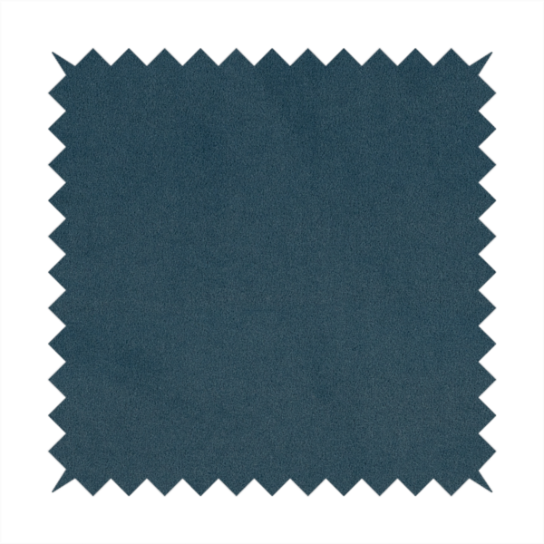 Peru Moleskin Plain Velvet Water Repellent Treated Material Denim Blue Colour Upholstery Fabric CTR-1748 - Roman Blinds