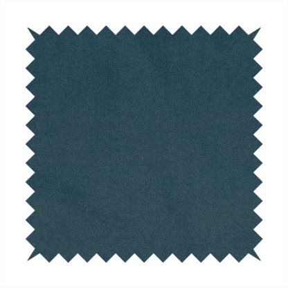 Peru Moleskin Plain Velvet Water Repellent Treated Material Denim Blue Colour Upholstery Fabric CTR-1748 - Roman Blinds