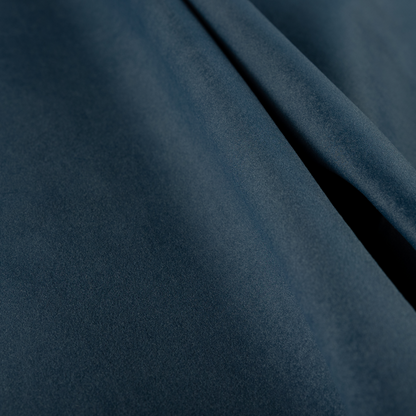 Peru Moleskin Plain Velvet Water Repellent Treated Material Navy Blue Colour Upholstery Fabric CTR-1749 - Made To Measure Curtains