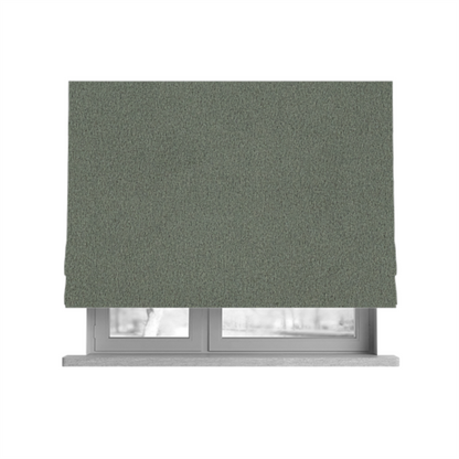 Peru Moleskin Plain Velvet Water Repellent Treated Material Grey Colour Upholstery Fabric CTR-1751 - Roman Blinds