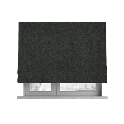 Peru Moleskin Plain Velvet Water Repellent Treated Material Charcoal Grey Colour Upholstery Fabric CTR-1752 - Roman Blinds