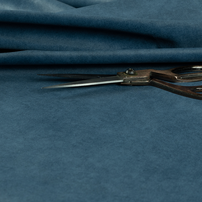 Trafalgar Velvet Clean Easy Blue Upholstery Fabric CTR-1766