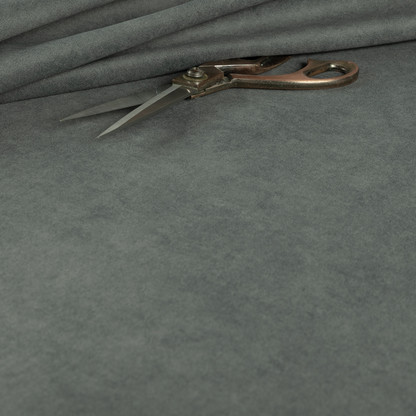 Trafalgar Velvet Clean Easy Grey Upholstery Fabric CTR-1768 - Roman Blinds