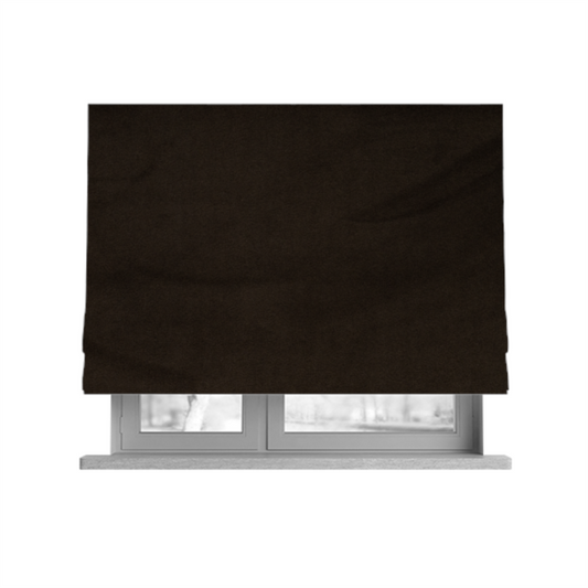 Norfolk Soft Velour Material Oak Brown Colour Upholstery Fabric CTR-1778 - Roman Blinds