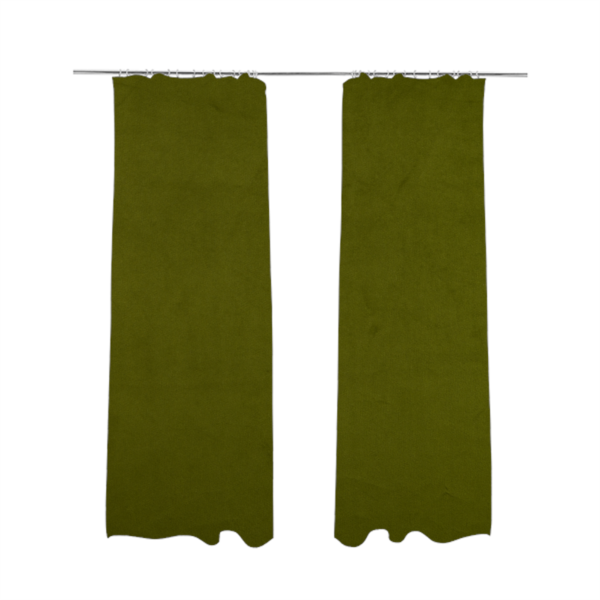 Norfolk Soft Velour Material Green Colour Upholstery Fabric CTR-1780 - Made To Measure Curtains