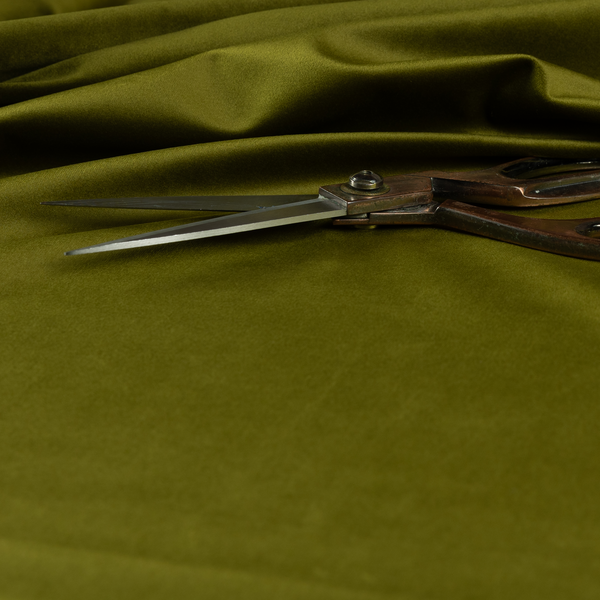 Norfolk Soft Velour Material Green Colour Upholstery Fabric CTR-1780 - Made To Measure Curtains