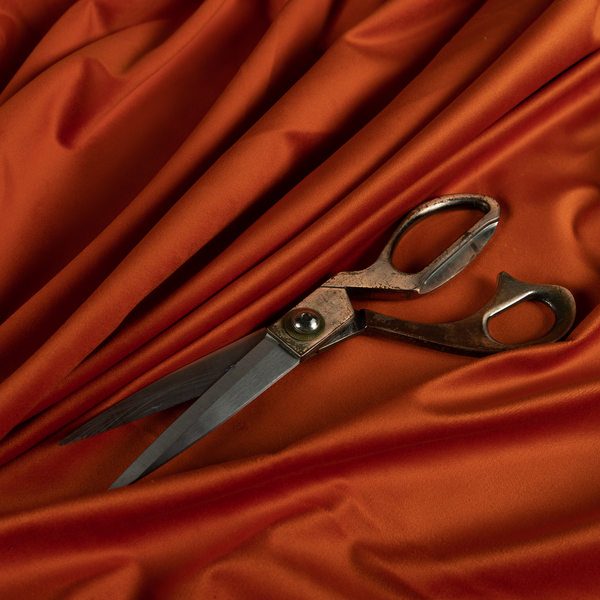 Norfolk Soft Velour Material Orange Colour Upholstery Fabric CTR-1782 - Made To Measure Curtains