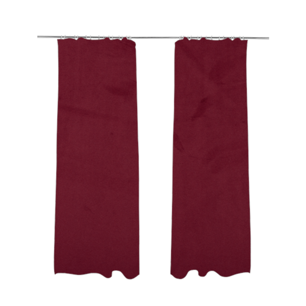 Norfolk Soft Velour Material Red Colour Upholstery Fabric CTR-1783 - Made To Measure Curtains