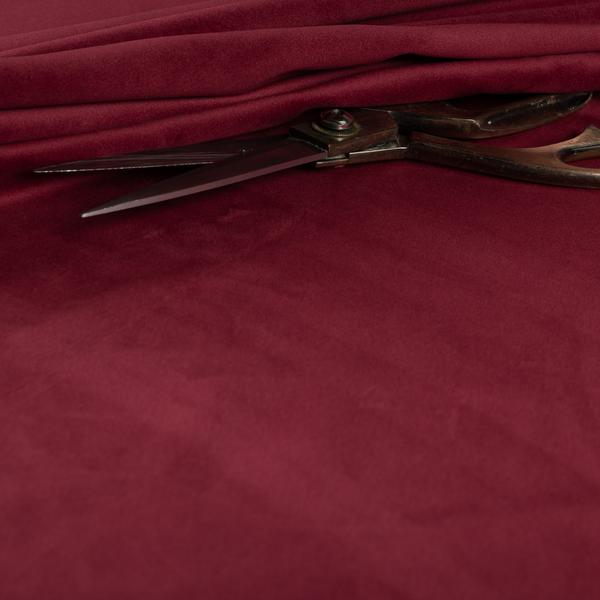 Norfolk Soft Velour Material Red Colour Upholstery Fabric CTR-1783 - Made To Measure Curtains