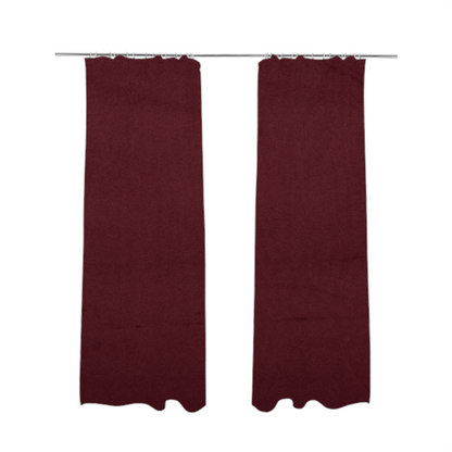 Norfolk Soft Velour Material Burgundy Colour Upholstery Fabric CTR-1784 - Made To Measure Curtains