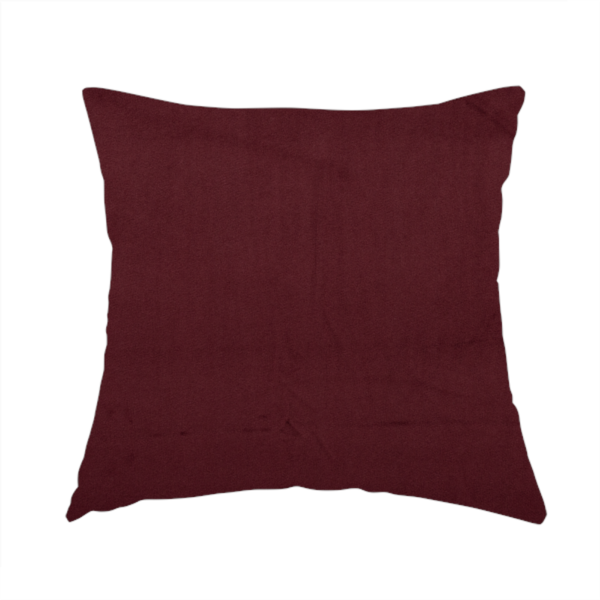 Norfolk Soft Velour Material Burgundy Colour Upholstery Fabric CTR-1784 - Handmade Cushions