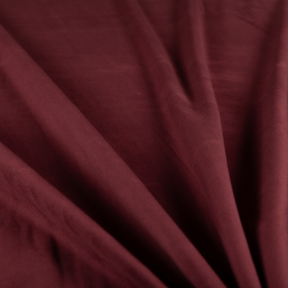 Norfolk Soft Velour Material Burgundy Colour Upholstery Fabric CTR-1784 - Made To Measure Curtains