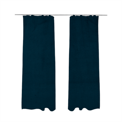 Norfolk Soft Velour Material Navy Blue Colour Upholstery Fabric CTR-1787 - Made To Measure Curtains